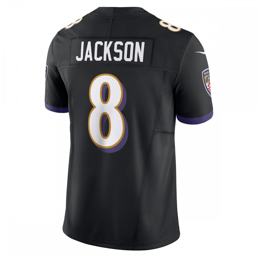 Lamar Jackson Baltimore Ravens Nike Vapor F.U.S.E. Limited Alternate Jersey - Black-GridironStore